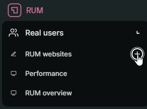 Ajouter un site web RUM
