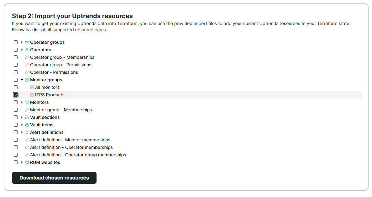 Blocs d&rsquo;importation pour une ressource individuelle dans le Terraform Hub