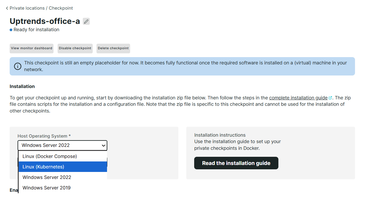 Configurer des emplacements privés sur Linux avec Kubernetes