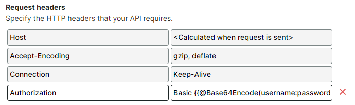 Fonction Base64Encode utilisée dans un en-tête d’authentification