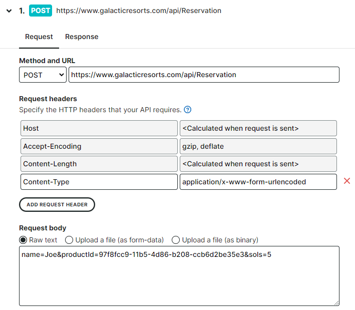 Résultat de l’importation cURL