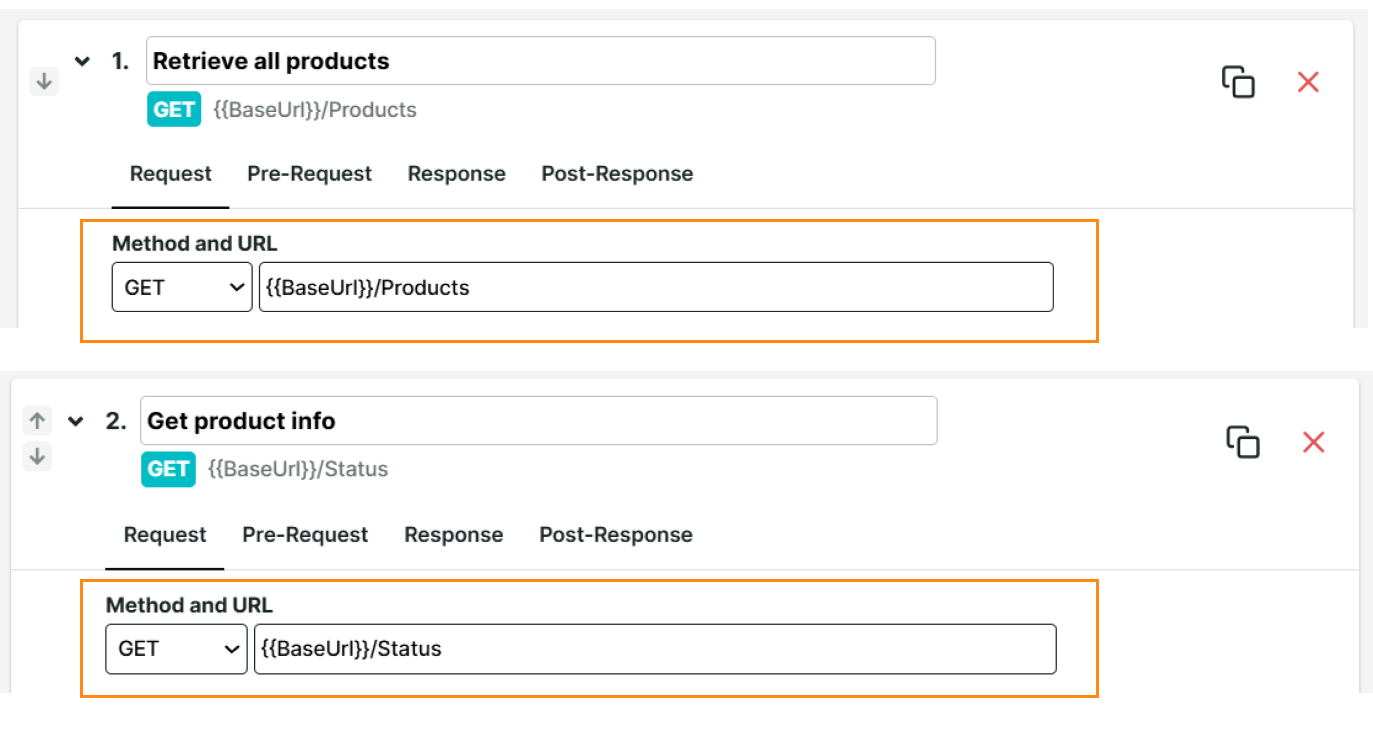 Utilisation de BaseUrl comme variable prédéfinie