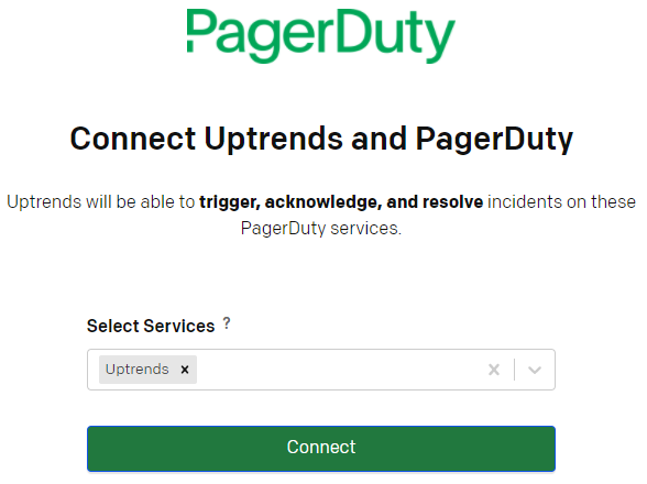 Sélectionner le(s) service(s) PagerDuty