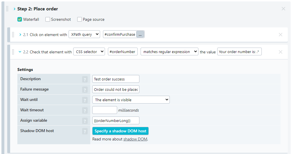 Création d’une variable de transaction