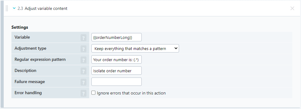 Modification d’une variable