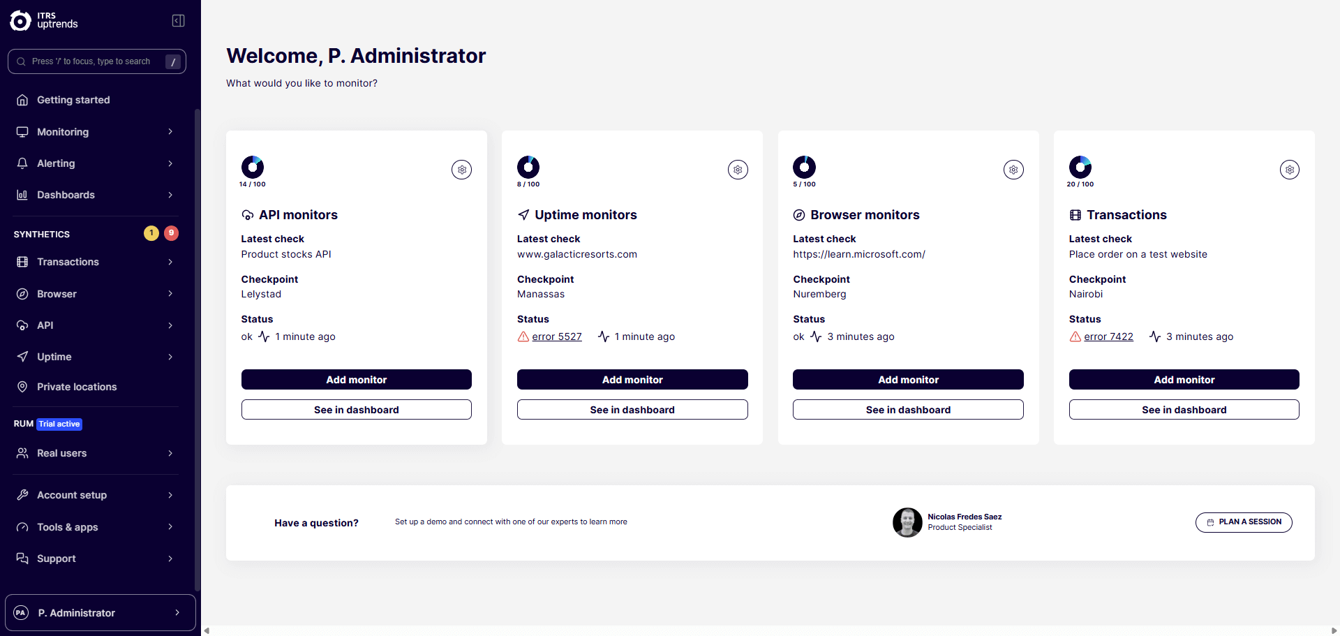 capture d’écran de l’UI