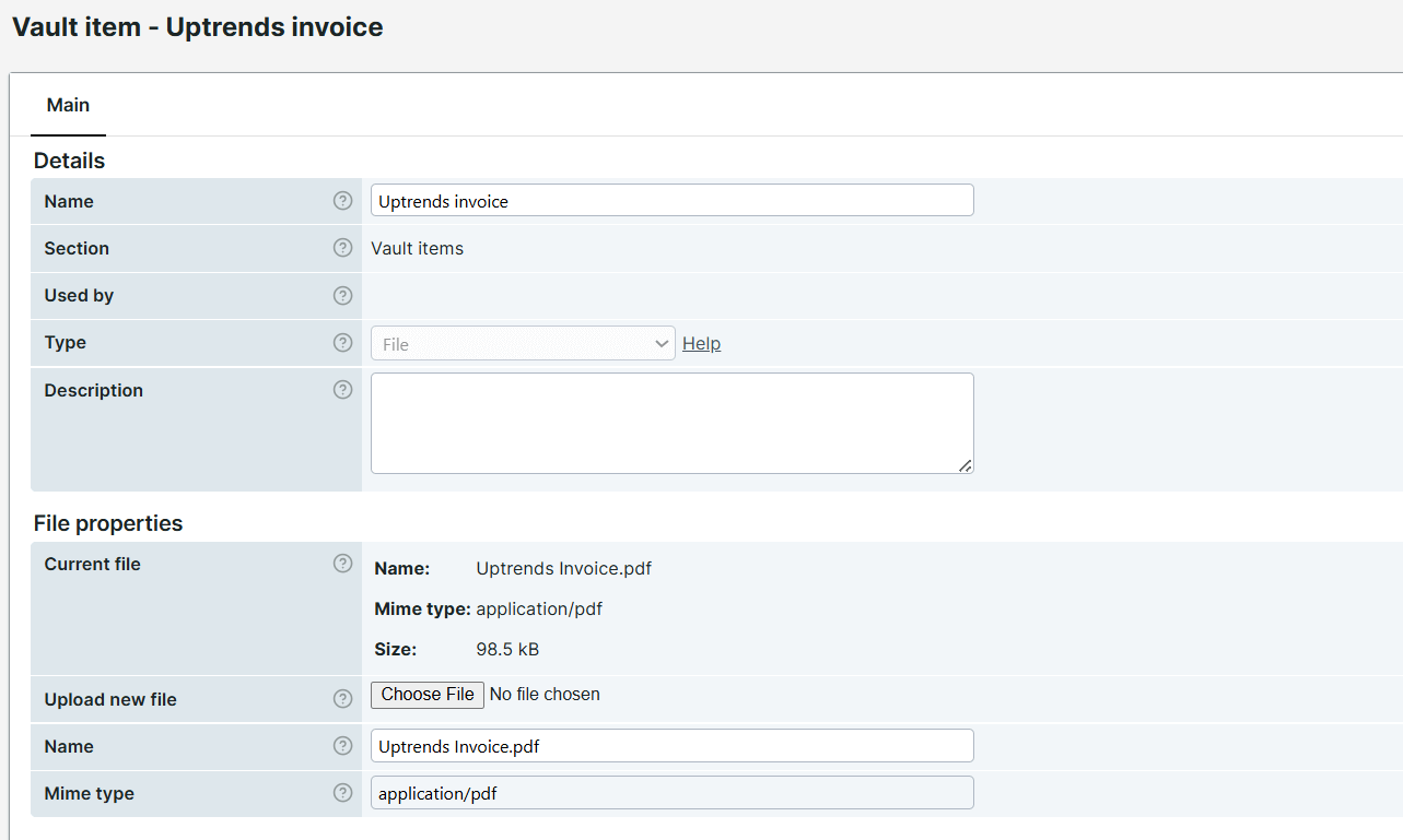 Les éléments de coffre-fort prennent désormais en charge des fichiers plus volumineux.