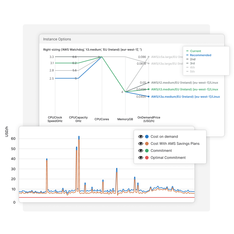 Afficher les optimisations des coûts du cloud