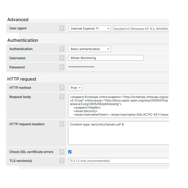 Affichez les résultats détaillés du monitoring d'API SOAP